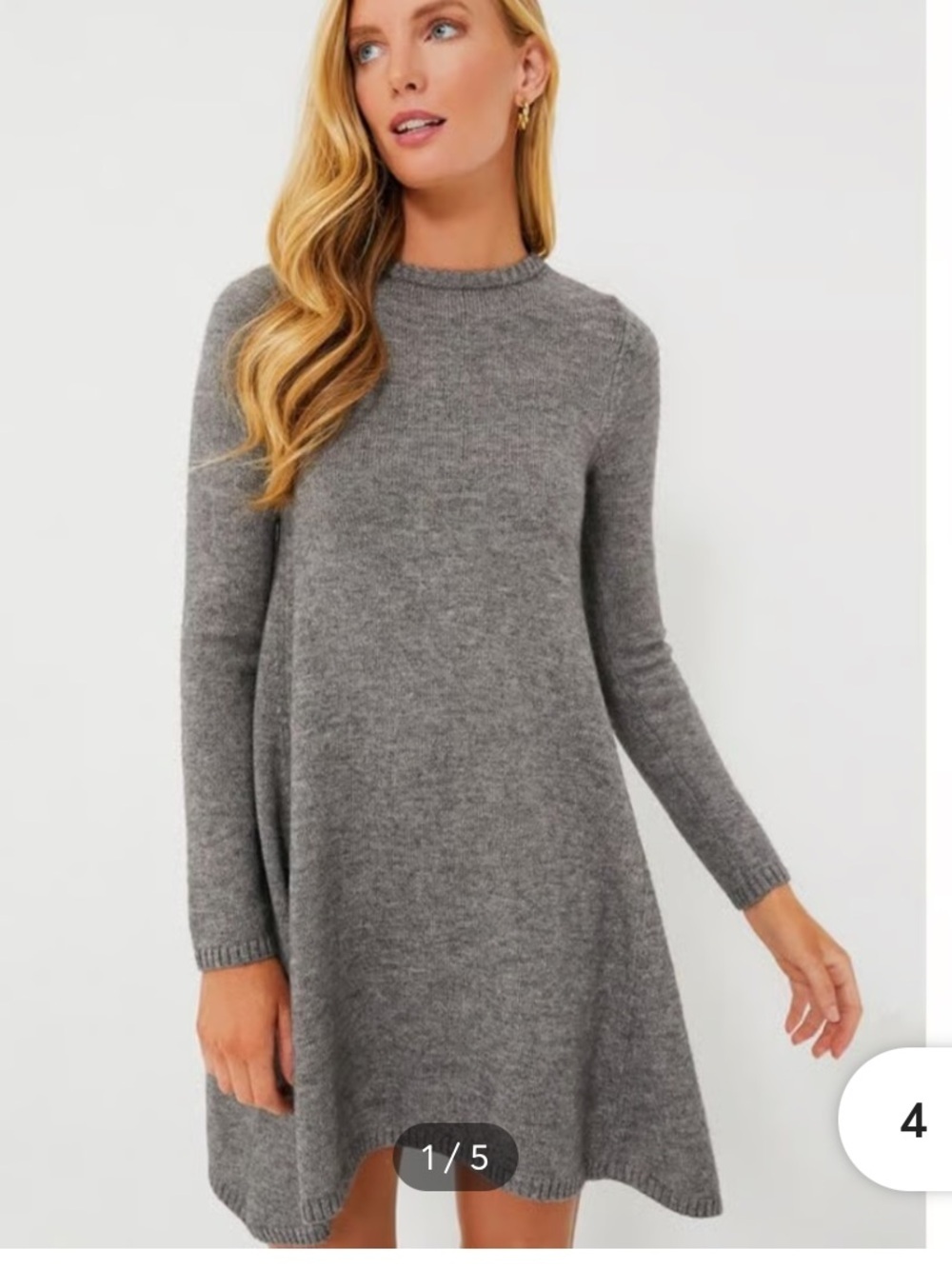 Pomander Place Grey Maia Knit Dress M